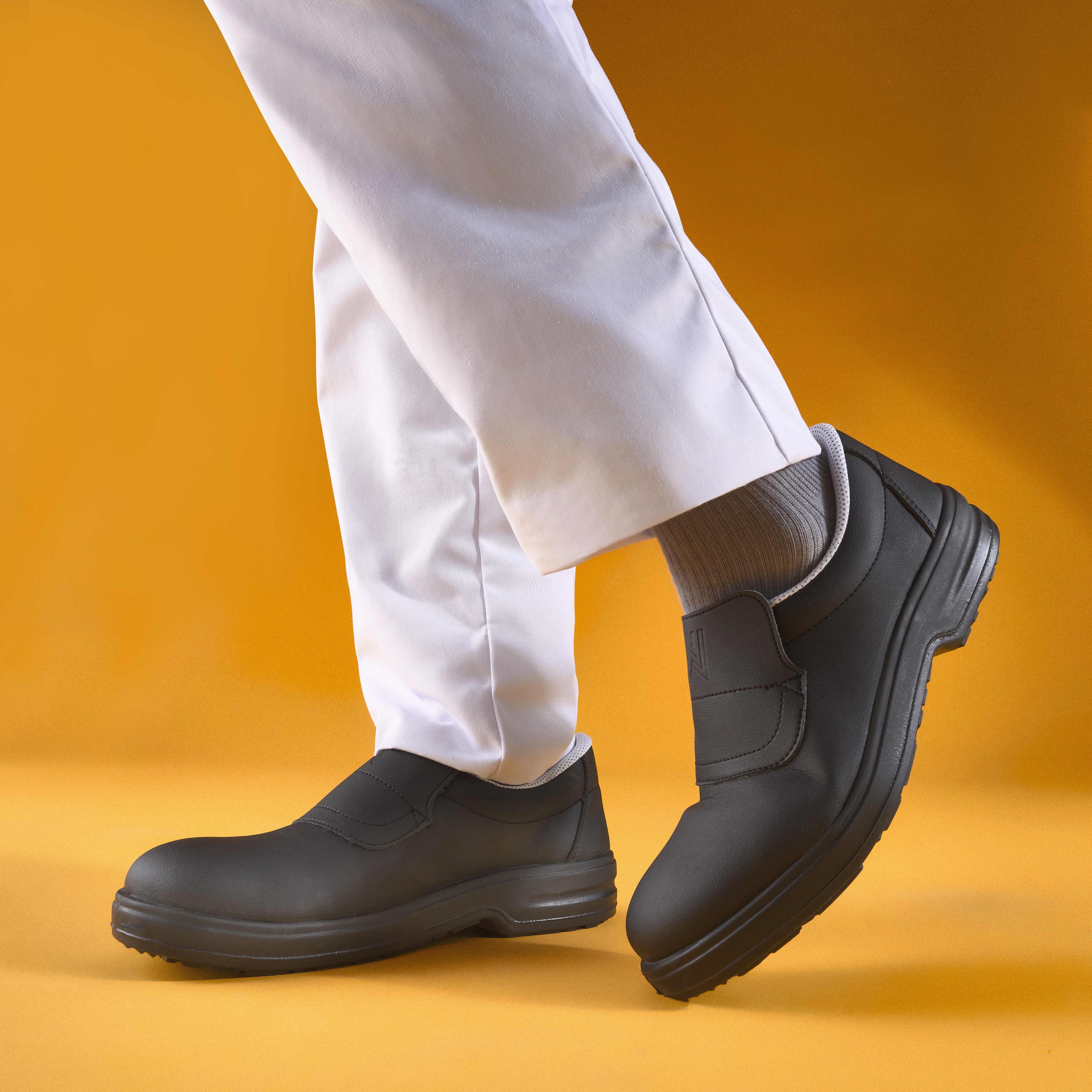 Headphone on yellow background